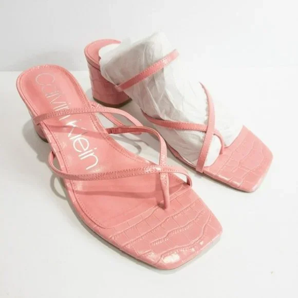 Calvin Klein Becca Strappy Slide Sandals Pink -8.5 - Picture 9 of 10